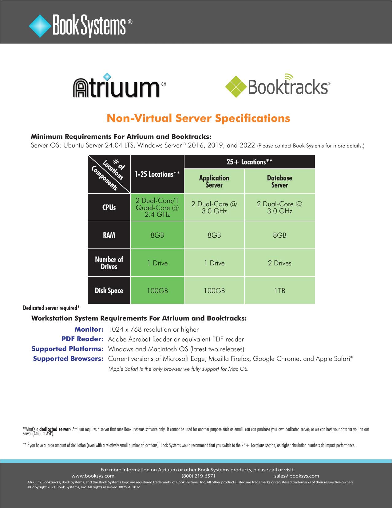 Non-Virtual Server Requirements