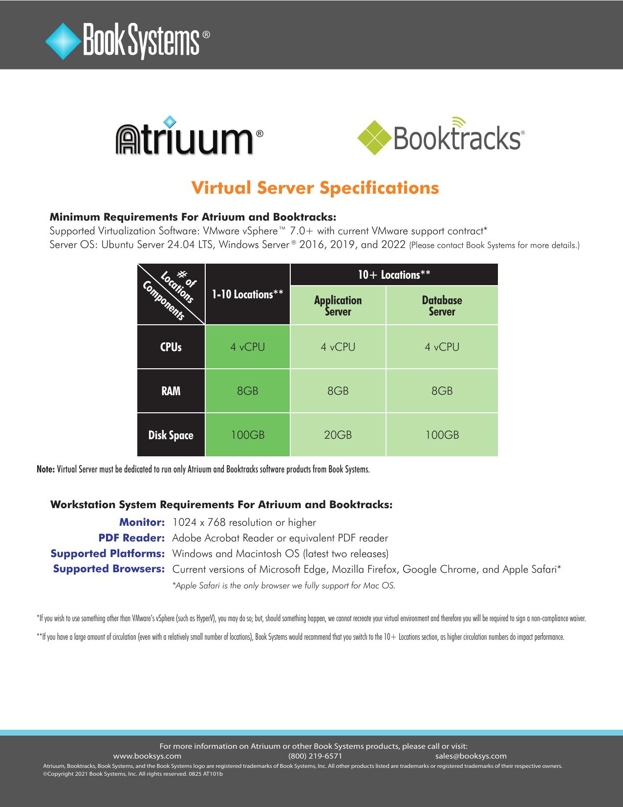 Virtual Server Requirements